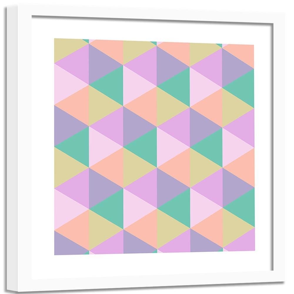 Glezna baltā rāmī - Geometric Forms 1 Home Trends DECO