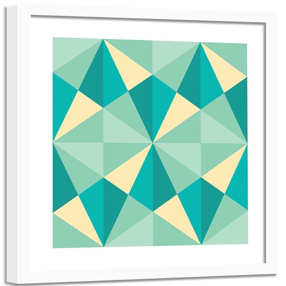 Glezna baltā rāmī - Geometric Pattern 1 Home Trends DECO