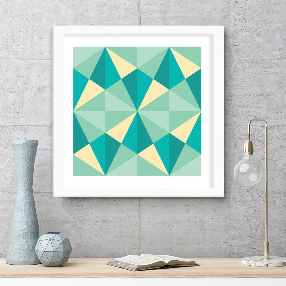 Glezna baltā rāmī - Geometric Pattern 1 Home Trends DECO