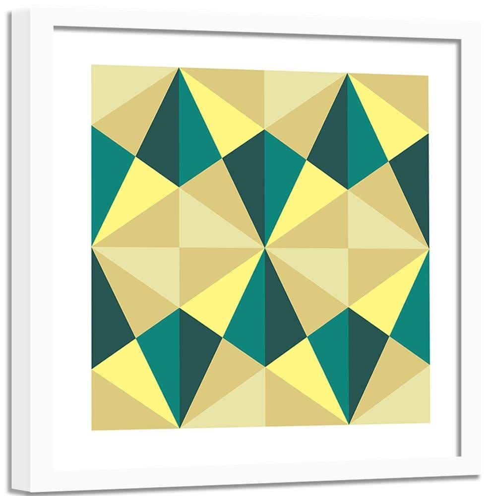 Glezna baltā rāmī - Geometric Pattern 2 Home Trends DECO