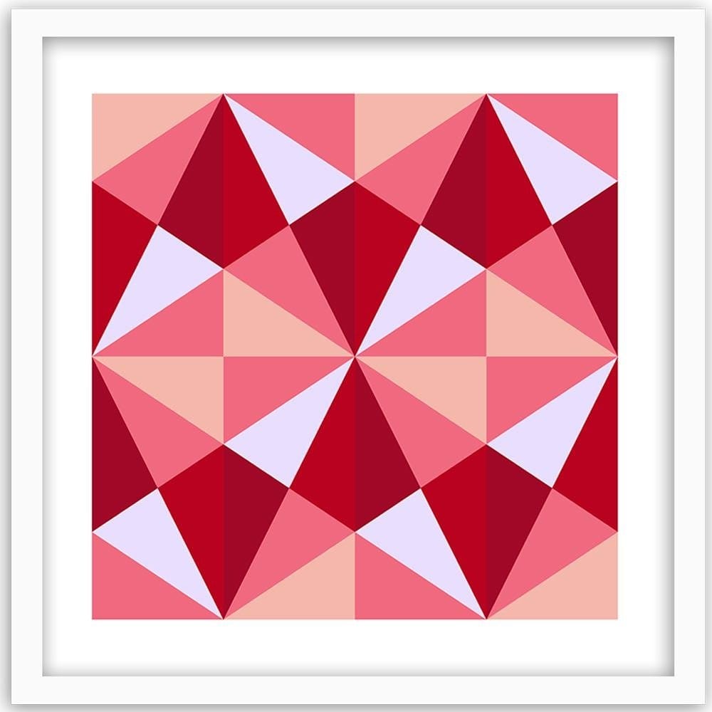 Glezna baltā rāmī - Geometric Pattern 3 Home Trends DECO