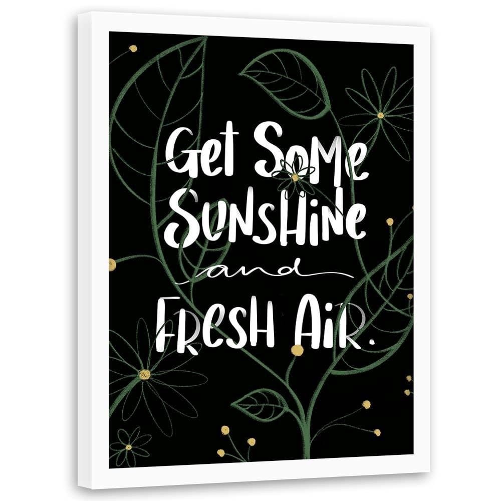 Glezna baltā rāmī - Get Some Sunshine Home Trends DECO
