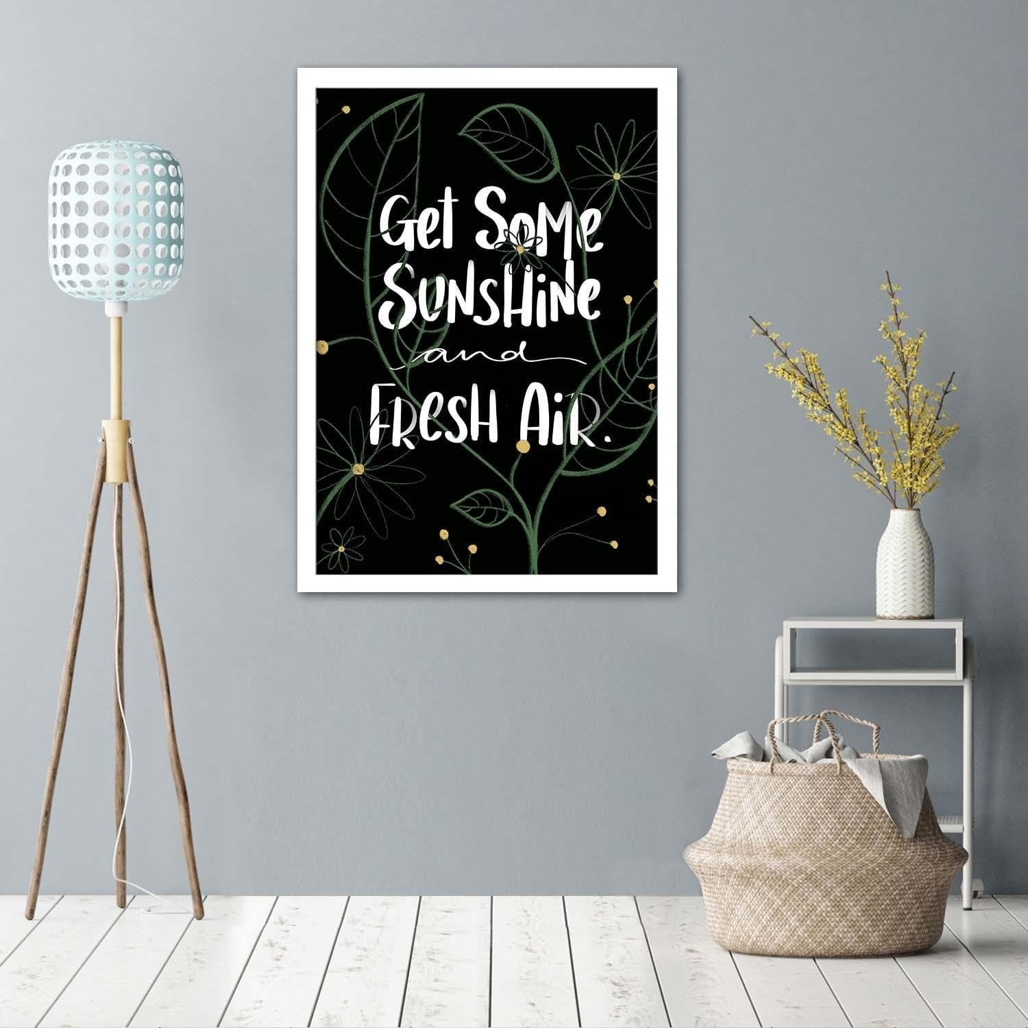 Glezna baltā rāmī - Get Some Sunshine Home Trends DECO