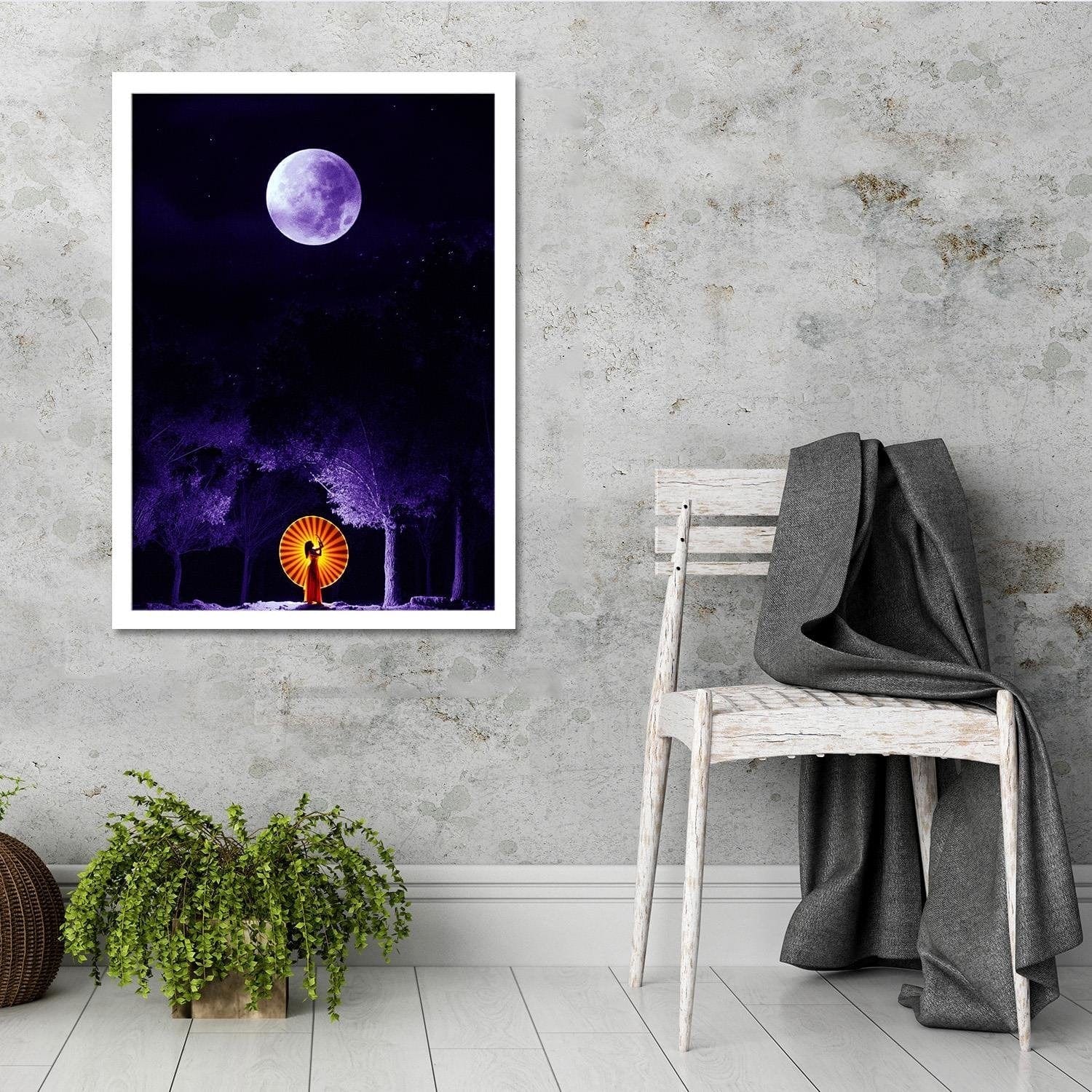 Glezna baltā rāmī - Giclée Art Print Purple  Home Trends DECO
