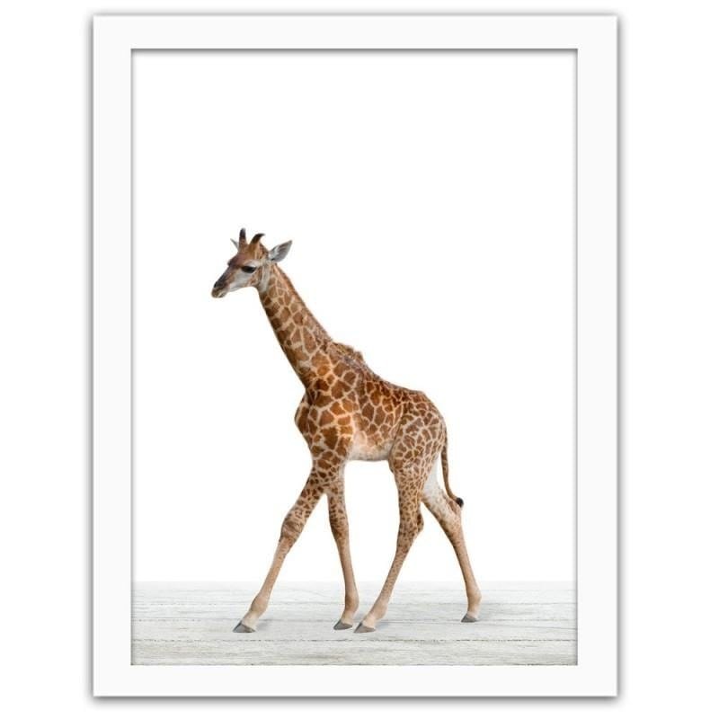 Glezna baltā rāmī - Giraffe 2 Home Trends DECO