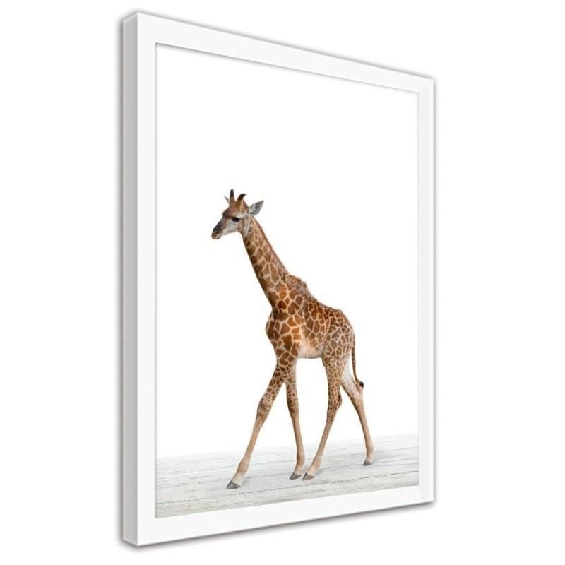 Glezna baltā rāmī - Giraffe 2 Home Trends DECO