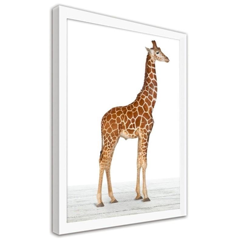 Glezna baltā rāmī - Giraffe Home Trends DECO