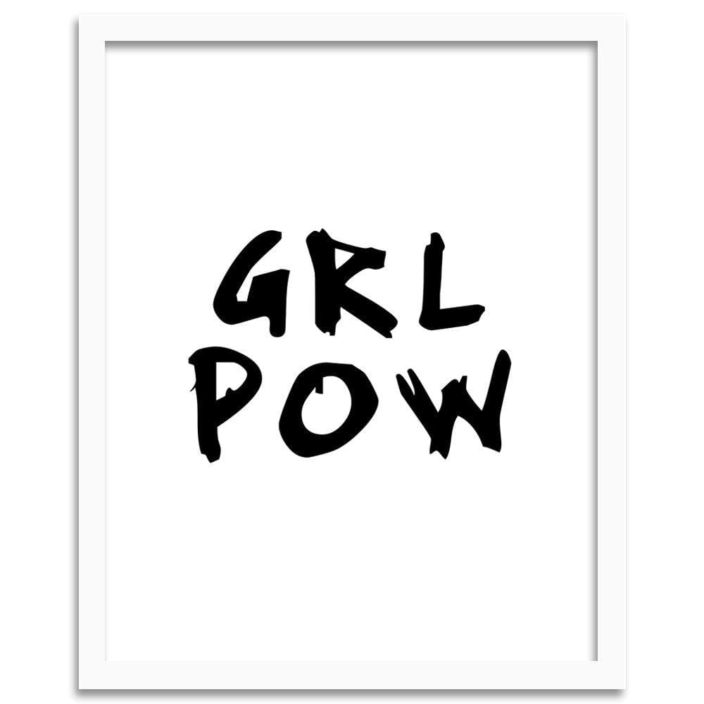 Glezna baltā rāmī - Girl Power Home Trends DECO
