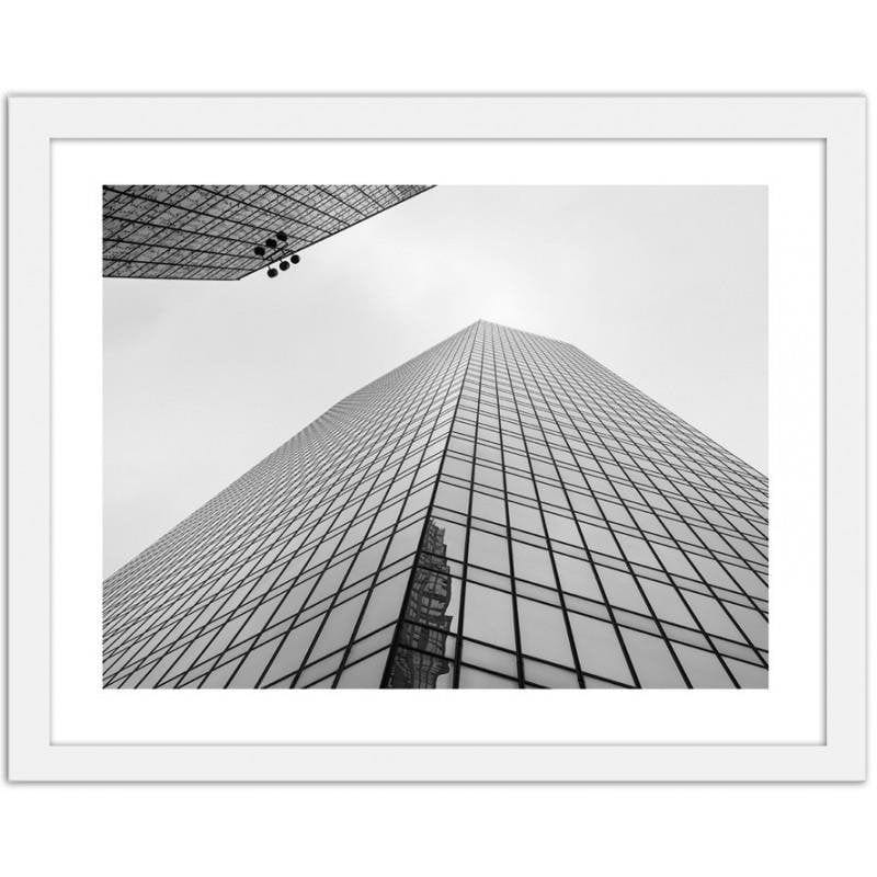Glezna baltā rāmī - Glass skyscraper Home Trends DECO