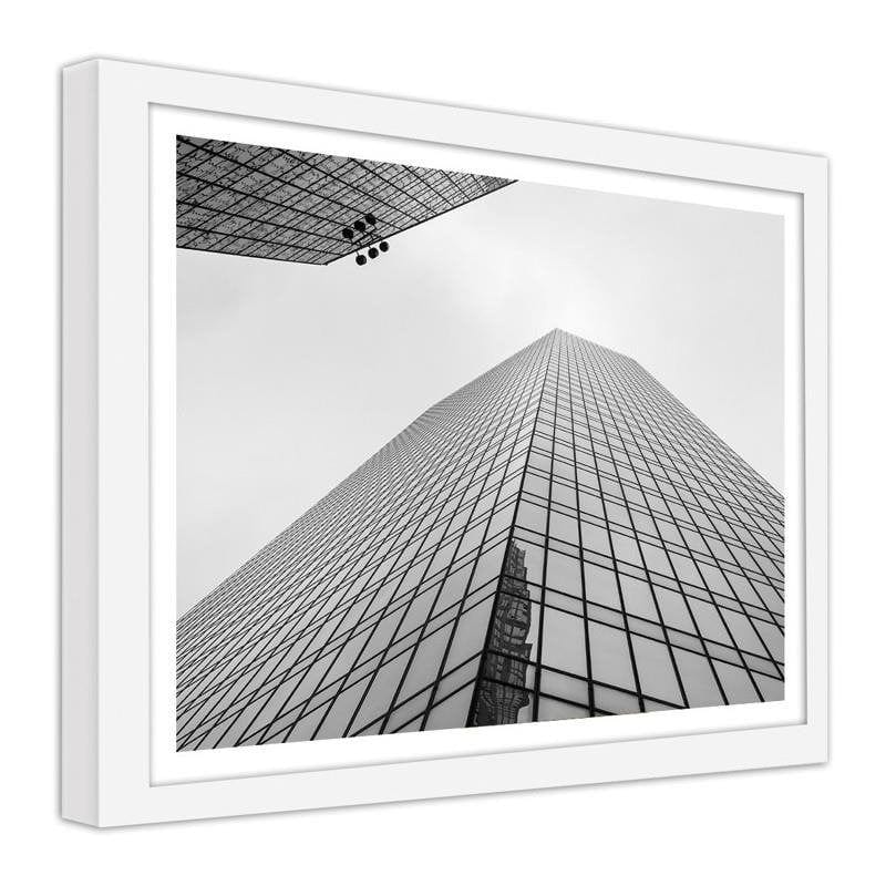 Glezna baltā rāmī - Glass skyscraper Home Trends DECO