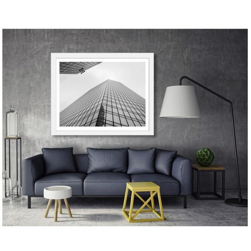 Glezna baltā rāmī - Glass skyscraper Home Trends DECO