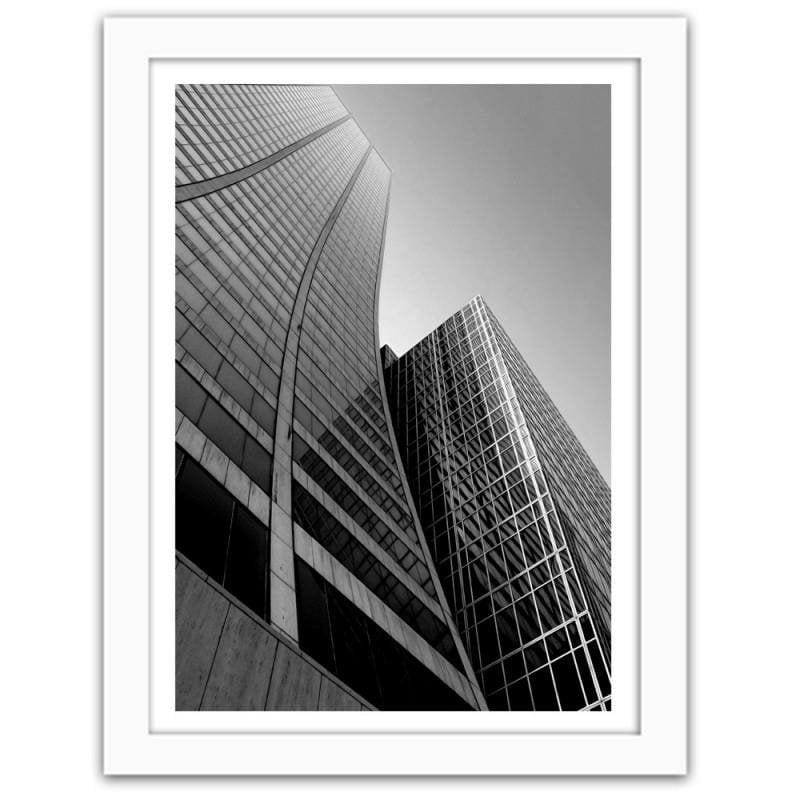 Glezna baltā rāmī - Glass skyscrapers Home Trends DECO