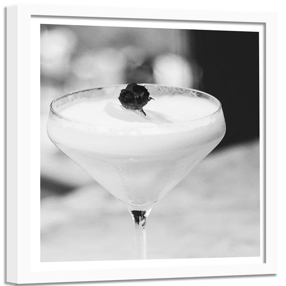 Glezna baltā rāmī - Glass With A Drink 2 Home Trends DECO