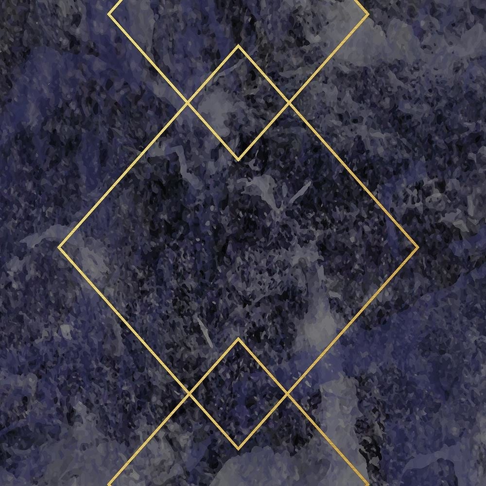 Glezna baltā rāmī - Gold Squares Home Trends DECO