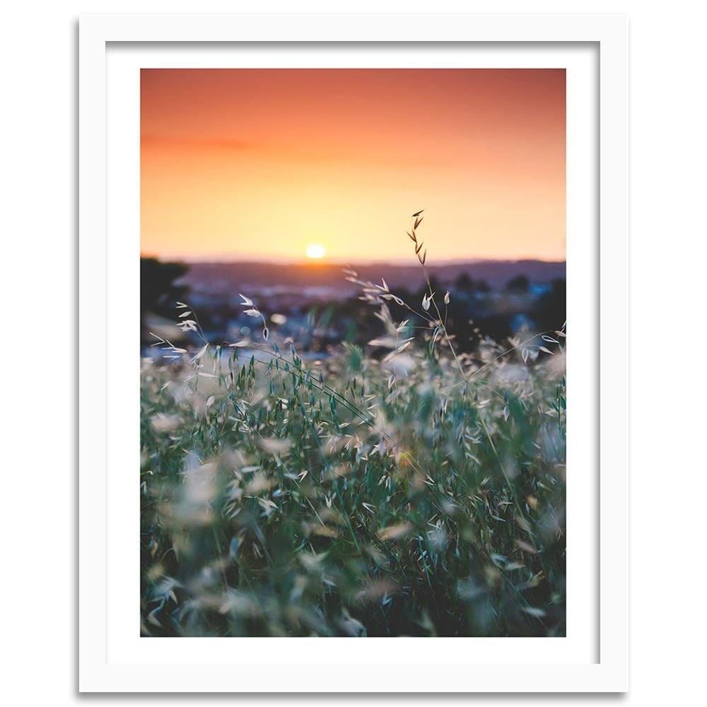 Glezna baltā rāmī - Grain And Sunset  Home Trends DECO