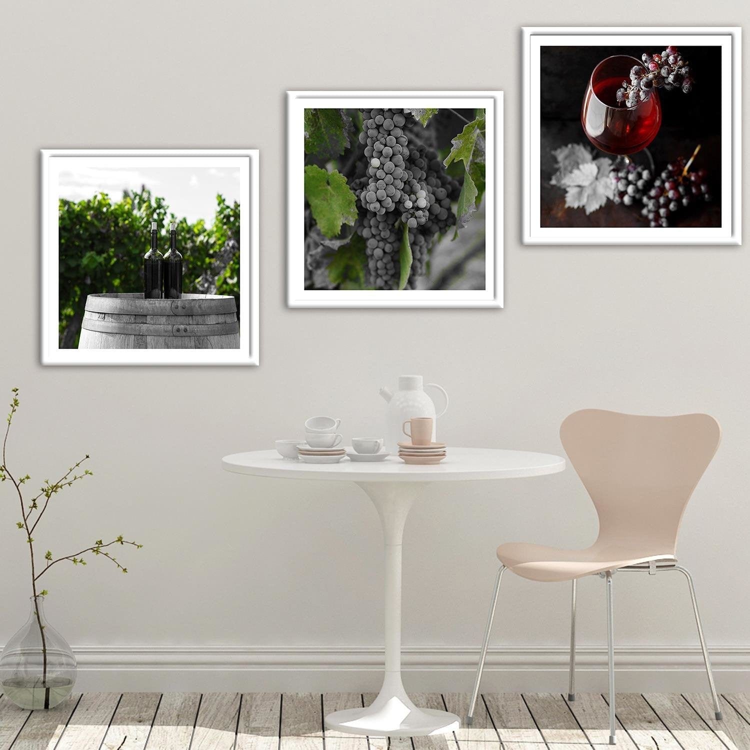Glezna baltā rāmī - Grapes 2 Home Trends DECO