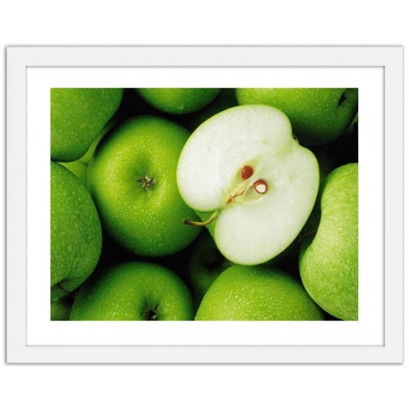 Glezna baltā rāmī - Green apples Home Trends DECO