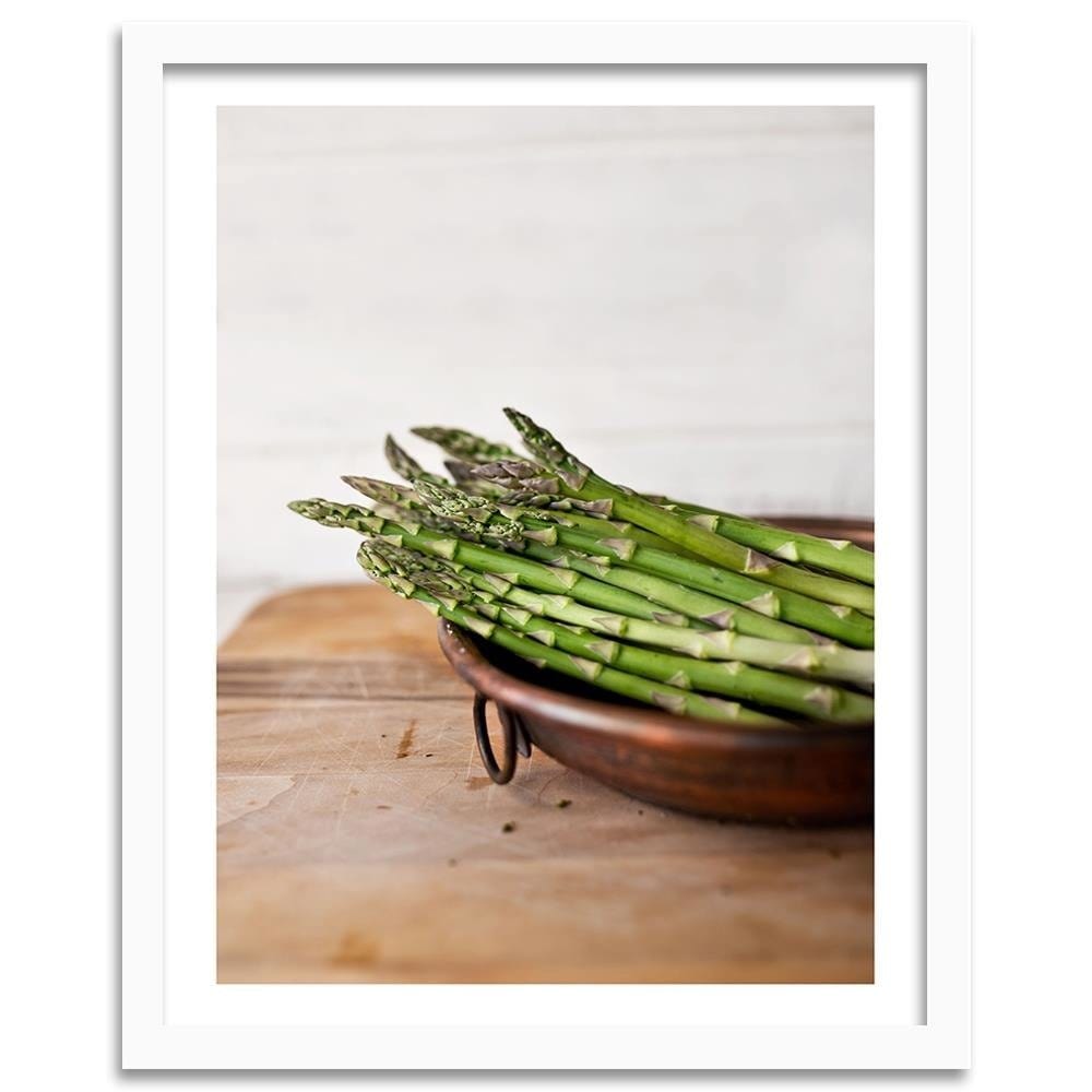 Glezna baltā rāmī - Green Asparagus Home Trends DECO