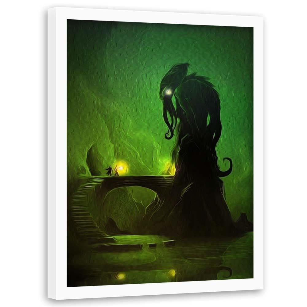 Glezna baltā rāmī - Green Demon Home Trends DECO