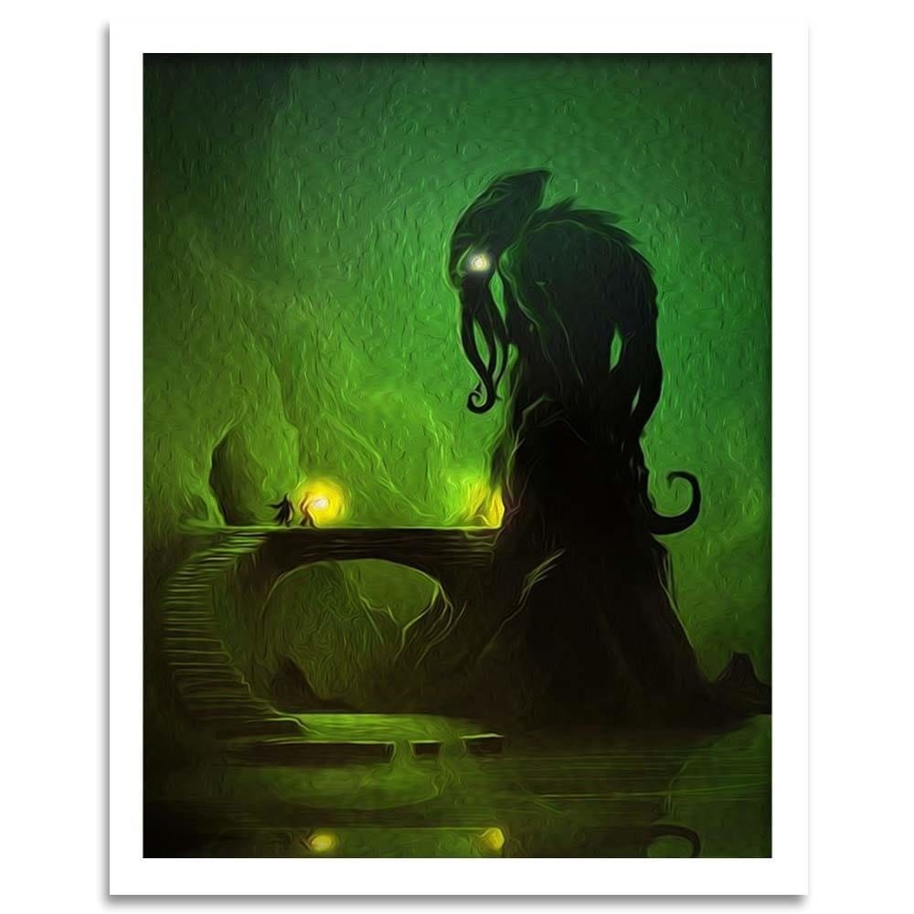 Glezna baltā rāmī - Green Demon Home Trends DECO