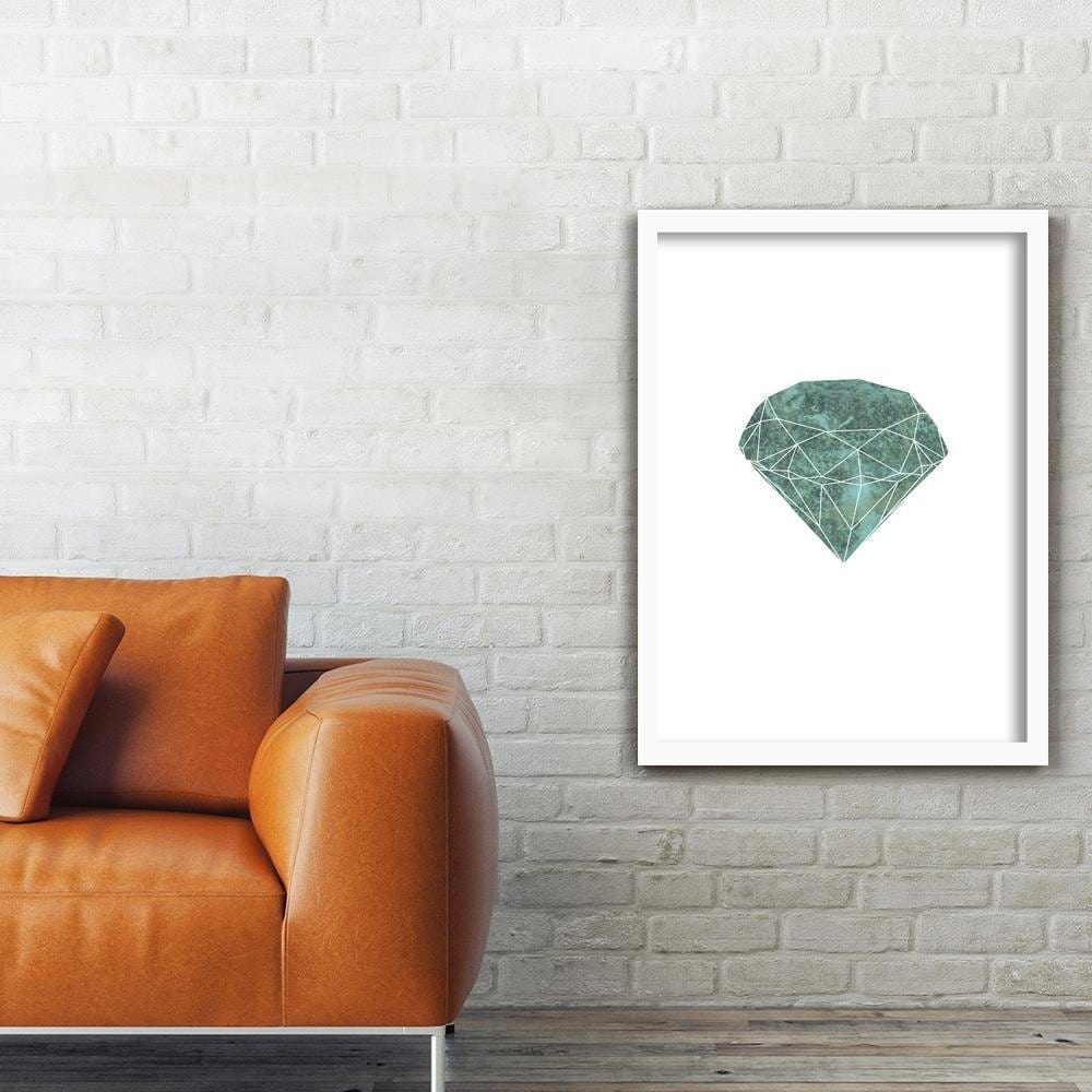 Glezna baltā rāmī - Green Diamond Home Trends DECO