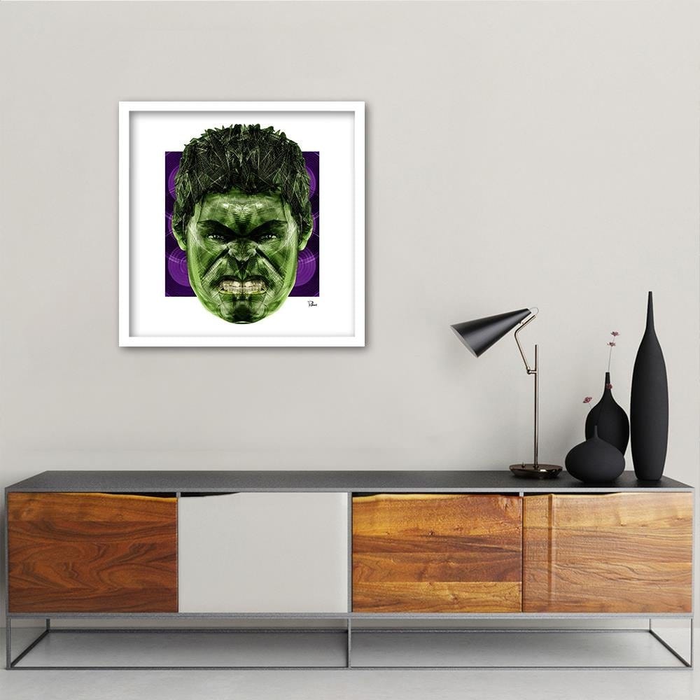 Glezna baltā rāmī - Green Giant  Home Trends DECO