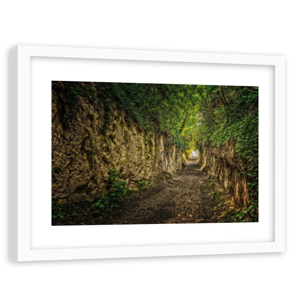 Glezna baltā rāmī - Green Gorge  Home Trends DECO