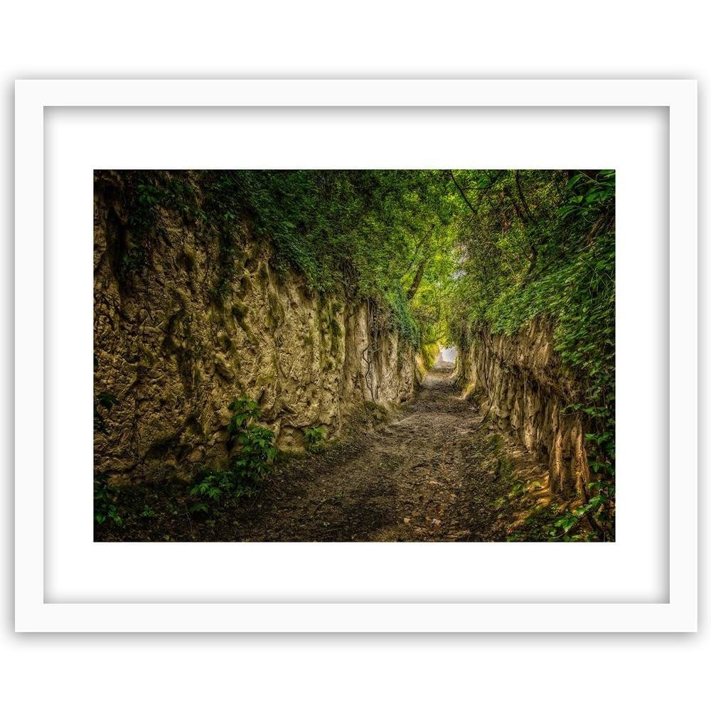 Glezna baltā rāmī - Green Gorge  Home Trends DECO