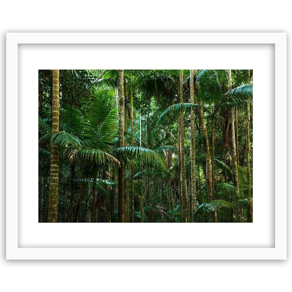 Glezna baltā rāmī - Green Palms  Home Trends DECO