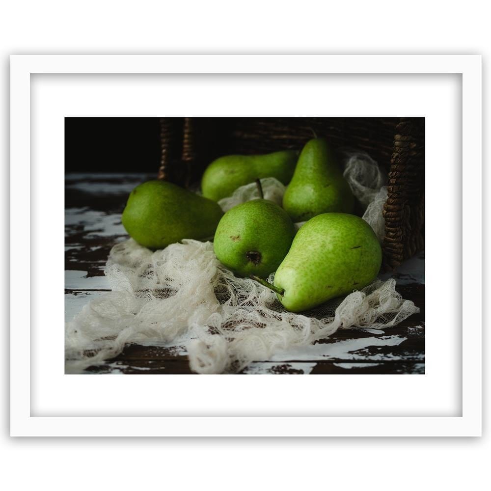 Glezna baltā rāmī - Green Pears Home Trends DECO