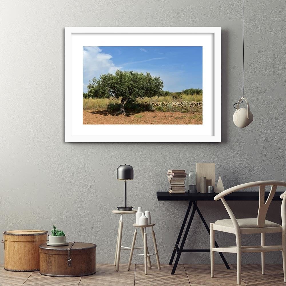 Glezna baltā rāmī - Green Tree Home Trends DECO