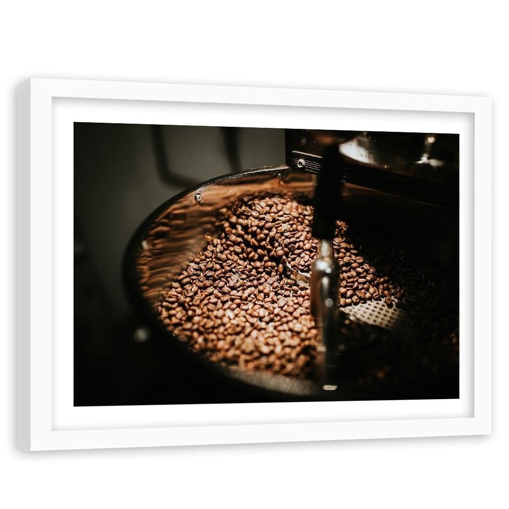 Glezna baltā rāmī - Grinding Coffee Beans Home Trends DECO