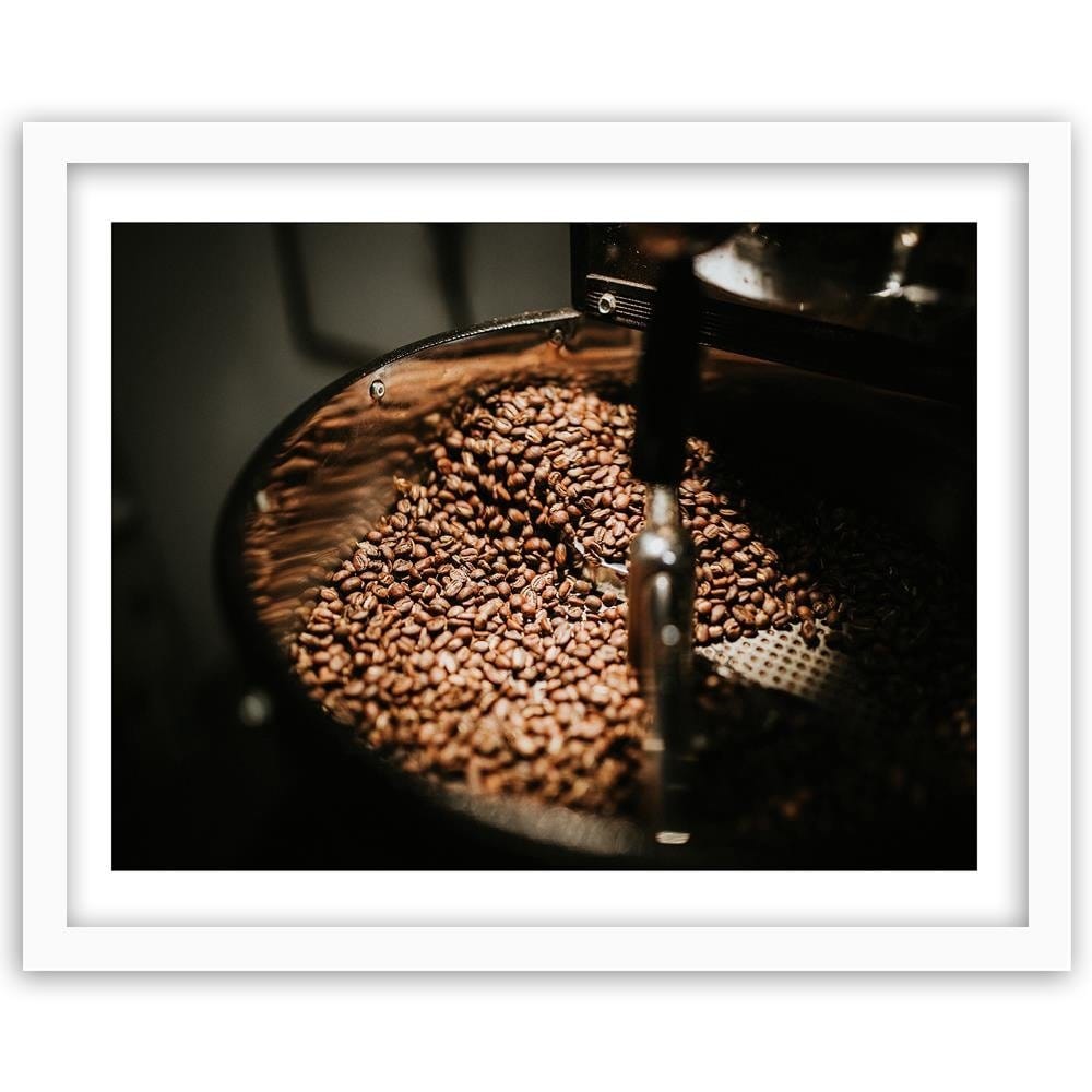 Glezna baltā rāmī - Grinding Coffee Beans Home Trends DECO