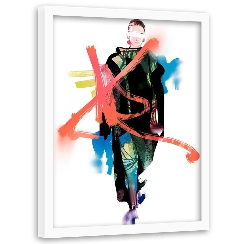 Glezna baltā rāmī - Grunge Art Home Trends DECO