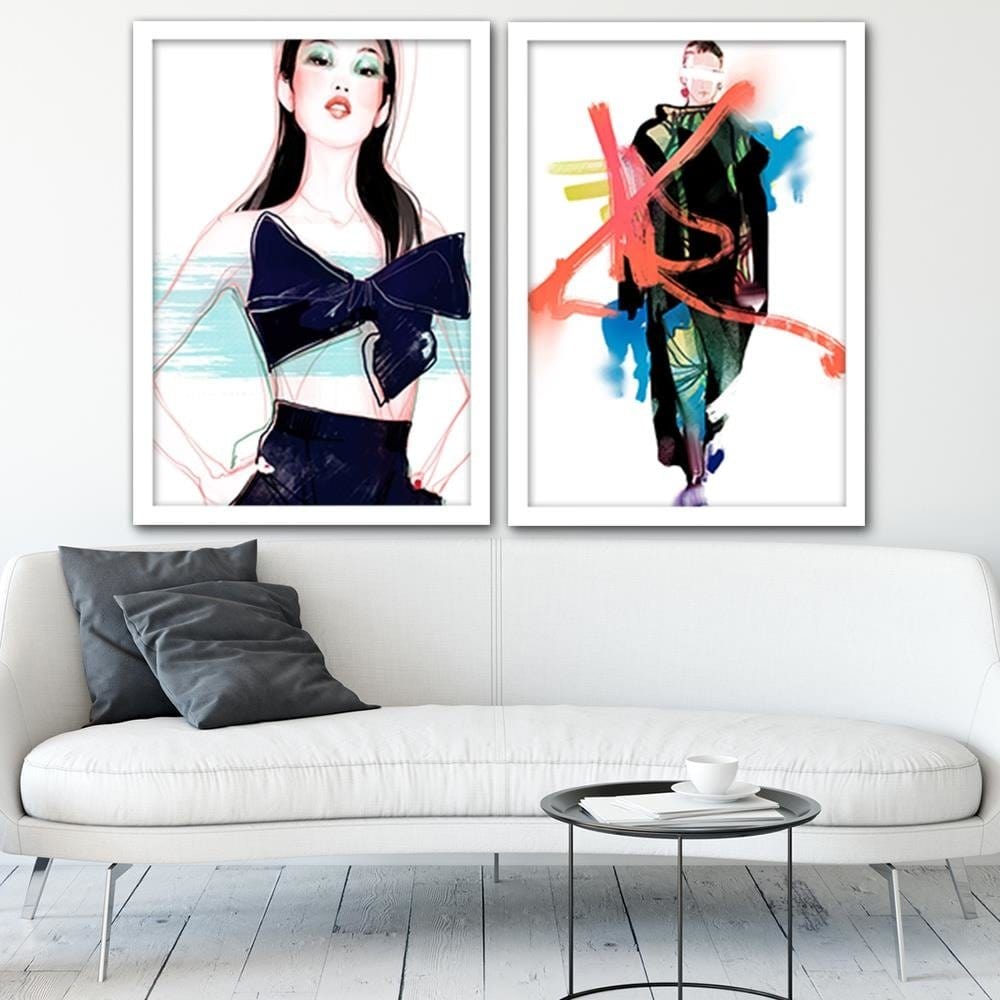 Glezna baltā rāmī - Grunge Art Home Trends DECO