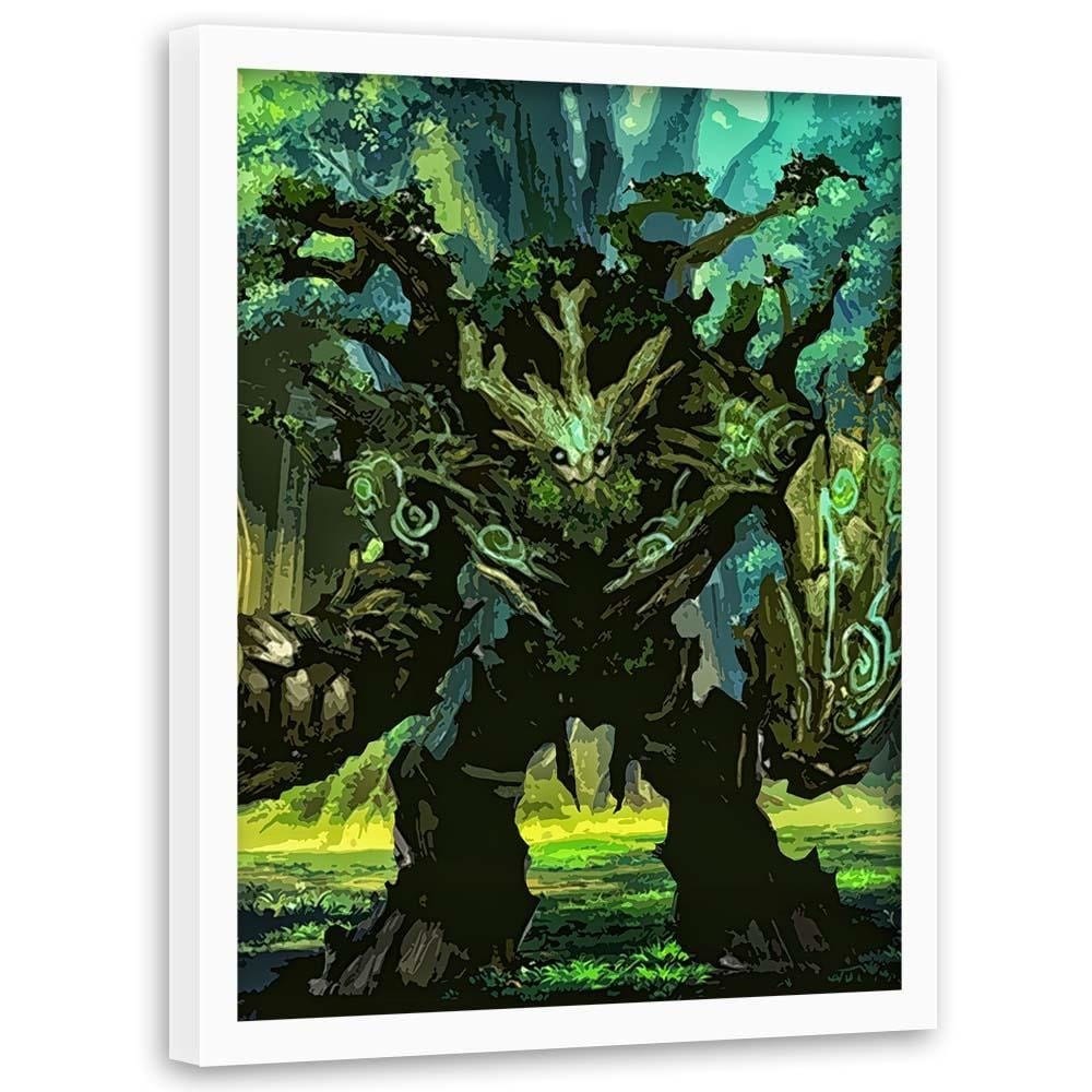Glezna baltā rāmī - Guardian Of The Forest Home Trends DECO