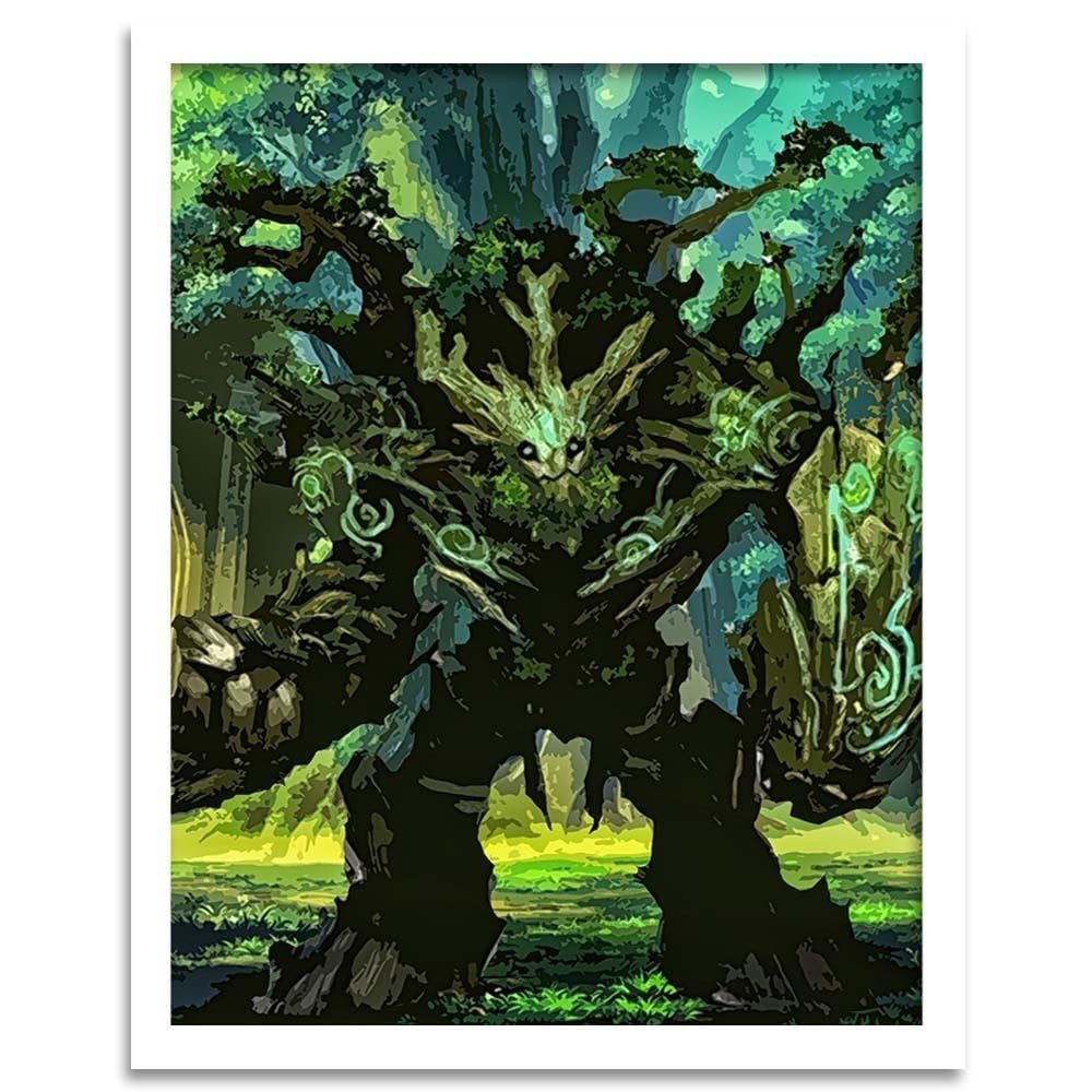 Glezna baltā rāmī - Guardian Of The Forest Home Trends DECO