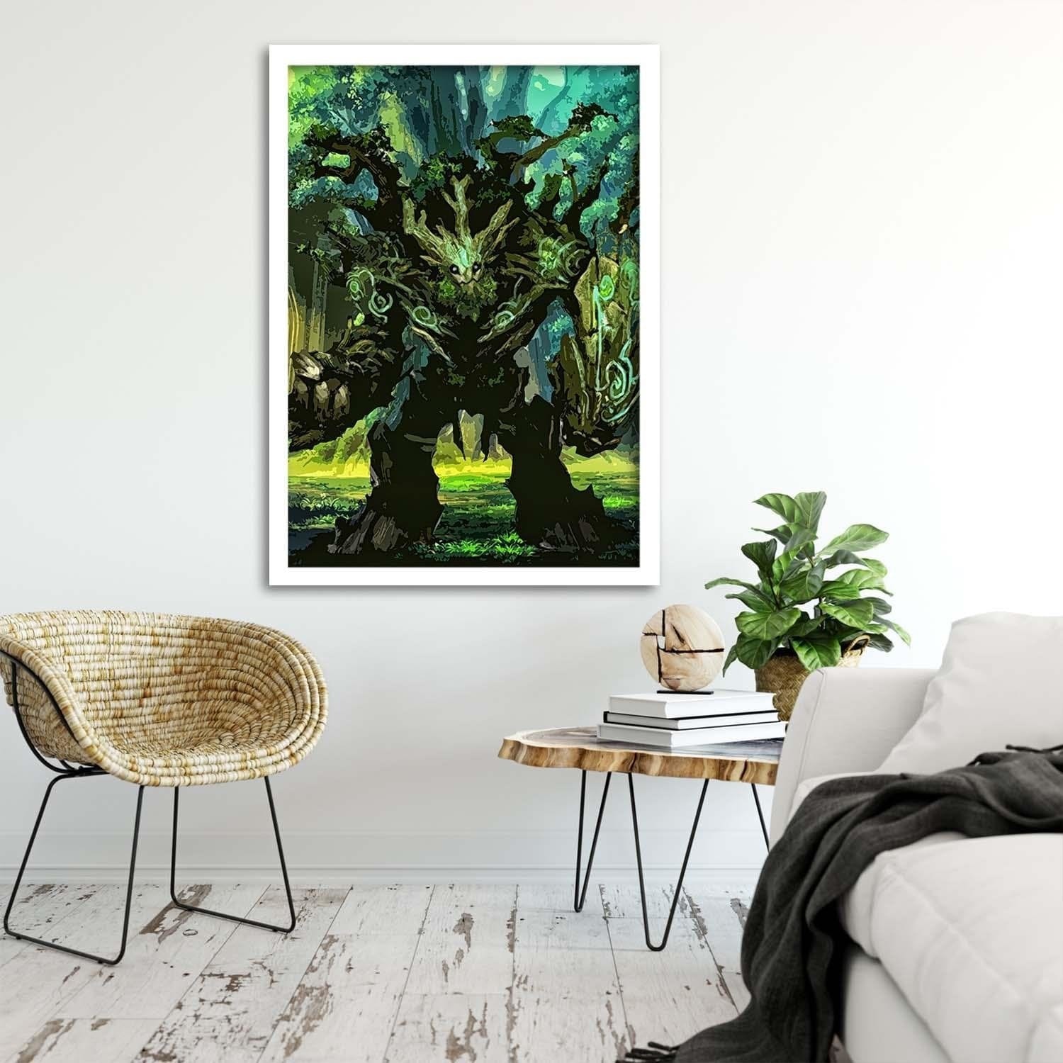 Glezna baltā rāmī - Guardian Of The Forest Home Trends DECO