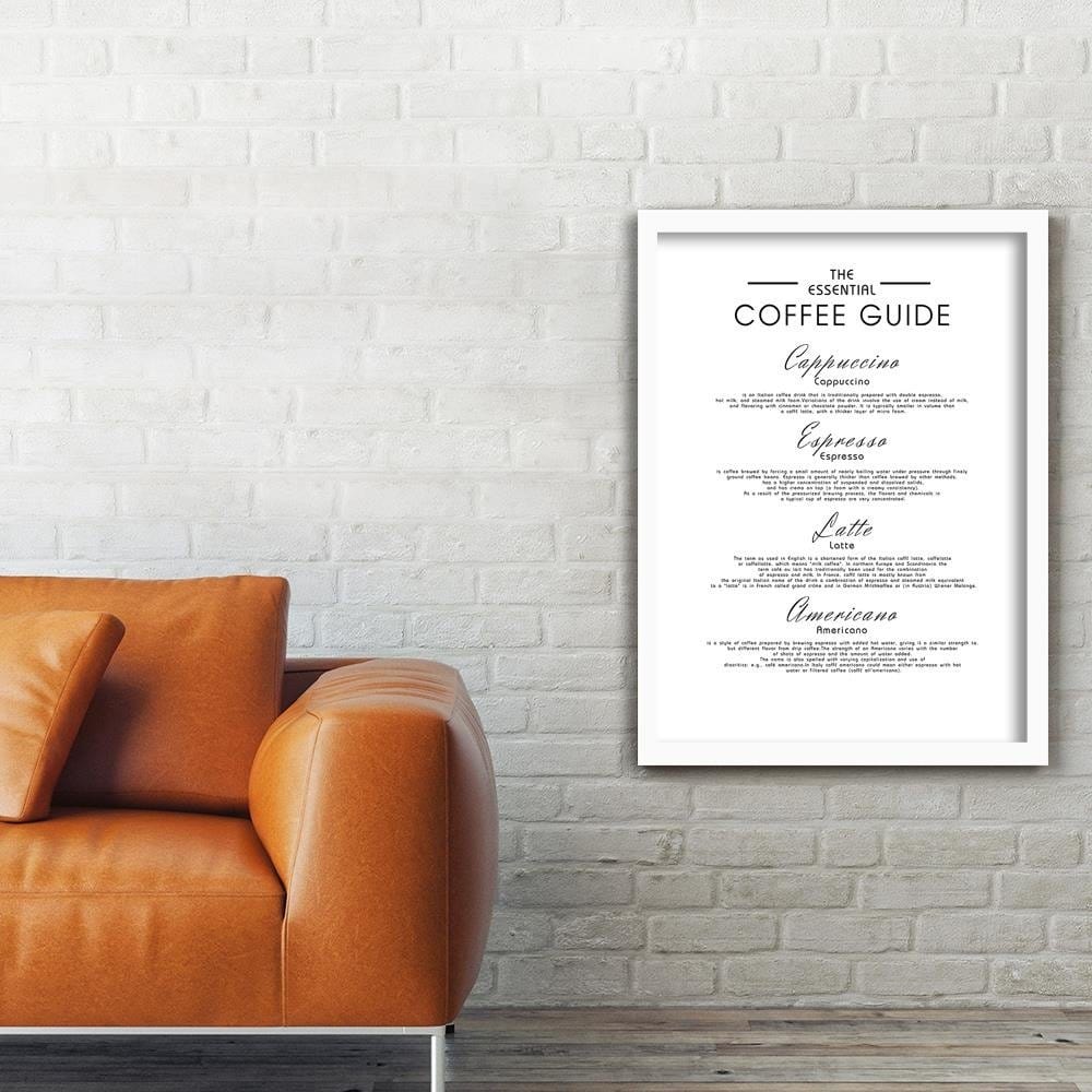 Glezna baltā rāmī - Guide Coffee Home Trends DECO