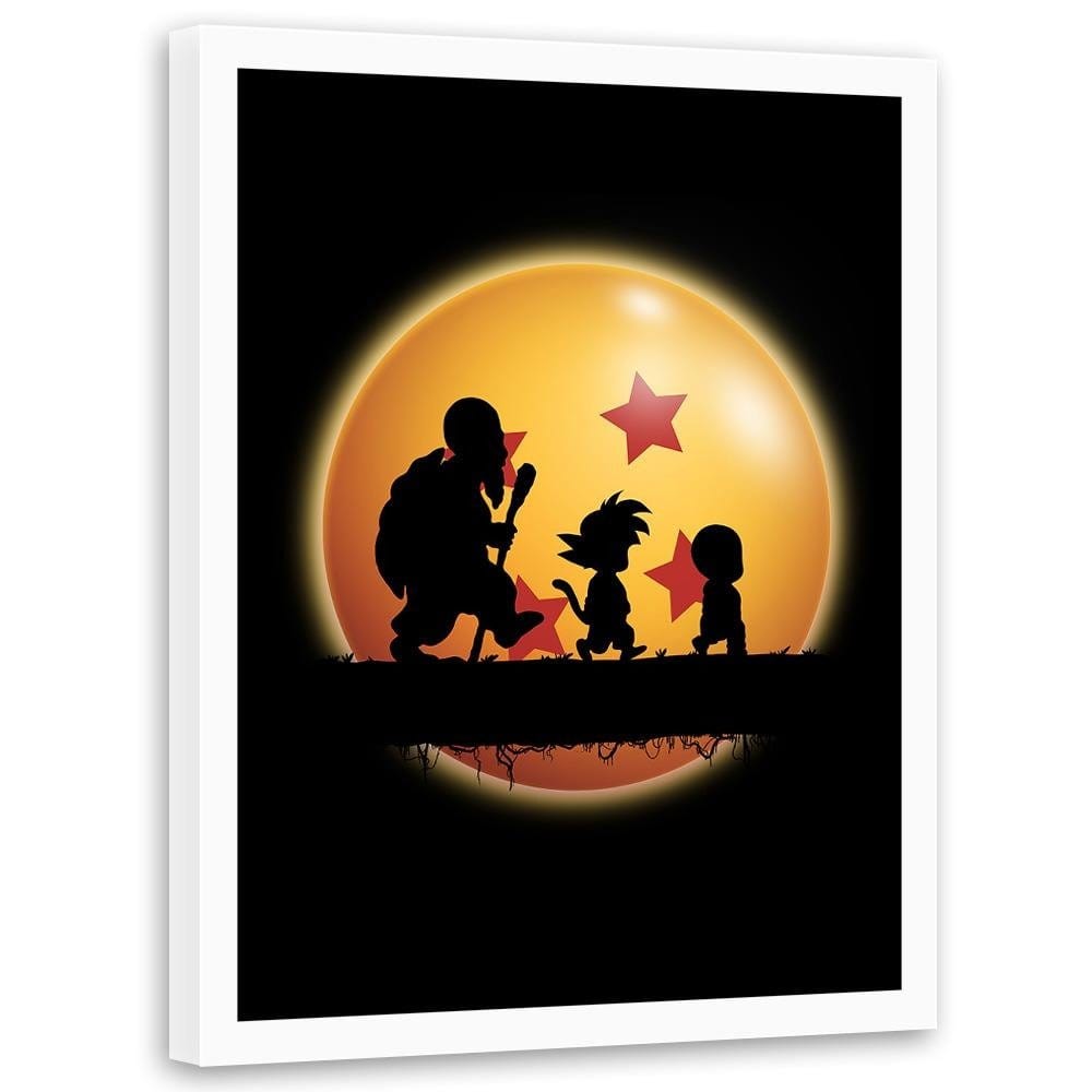 Glezna baltā rāmī - Hakuna Matata Kame Image Orange  Home Trends DECO