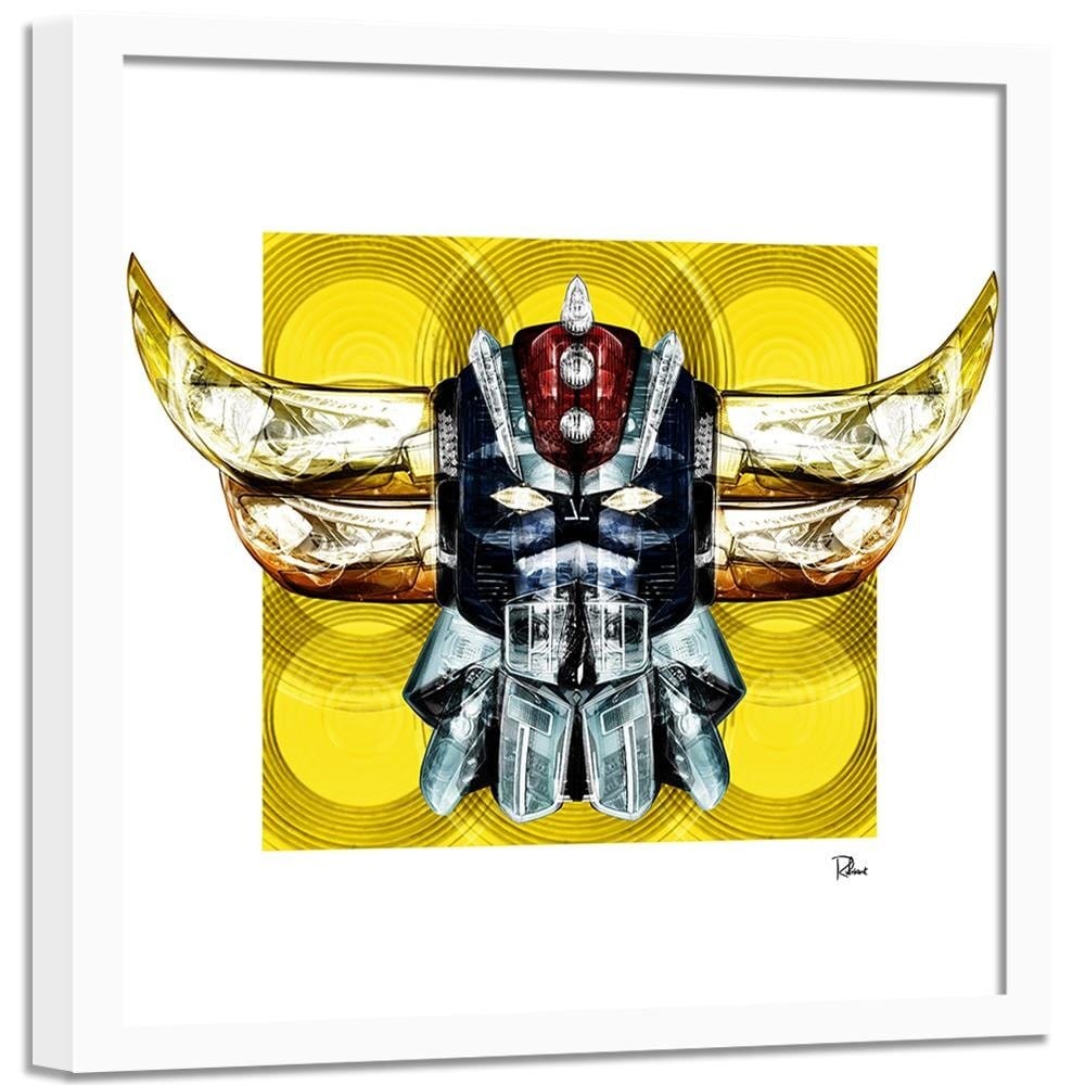 Glezna baltā rāmī - Head Robot  Home Trends DECO