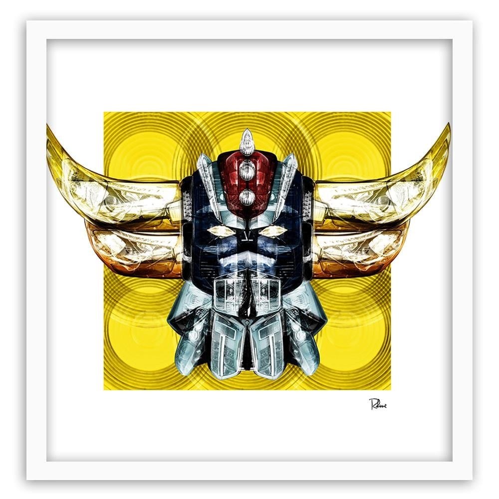 Glezna baltā rāmī - Head Robot  Home Trends DECO
