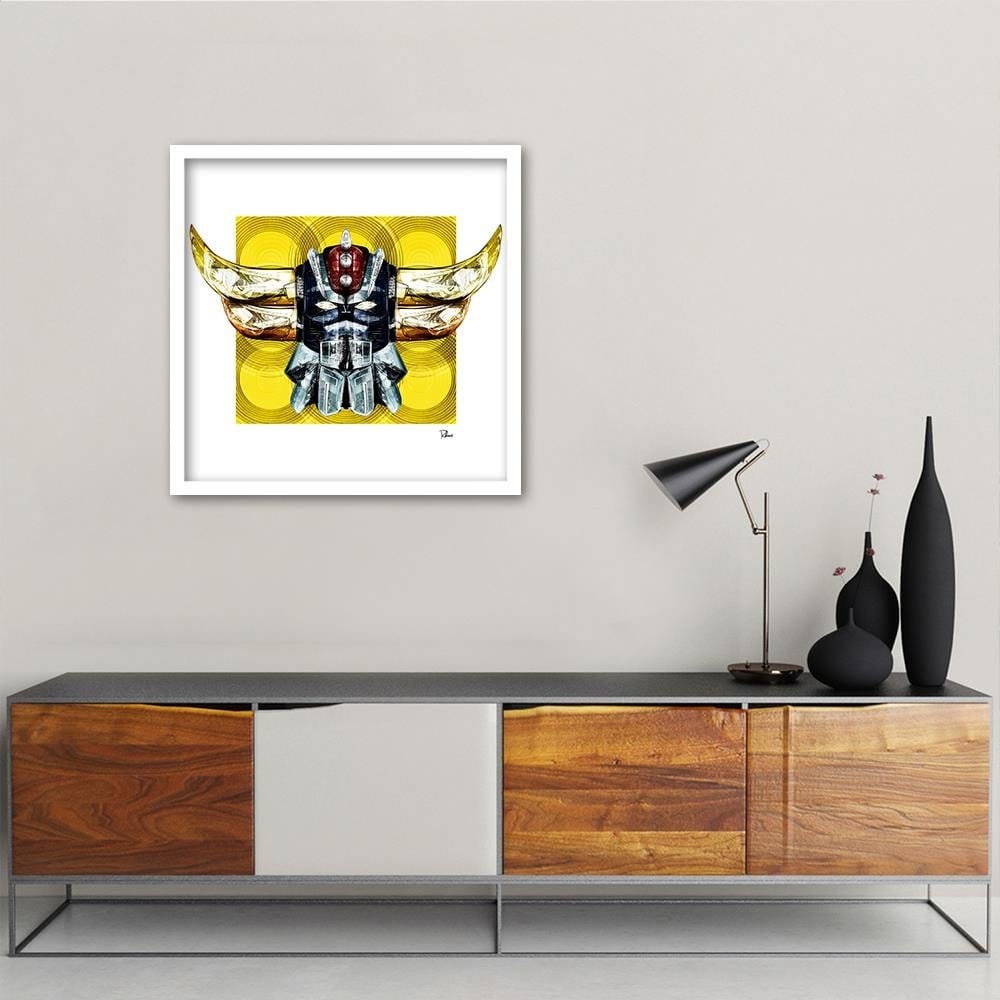 Glezna baltā rāmī - Head Robot  Home Trends DECO