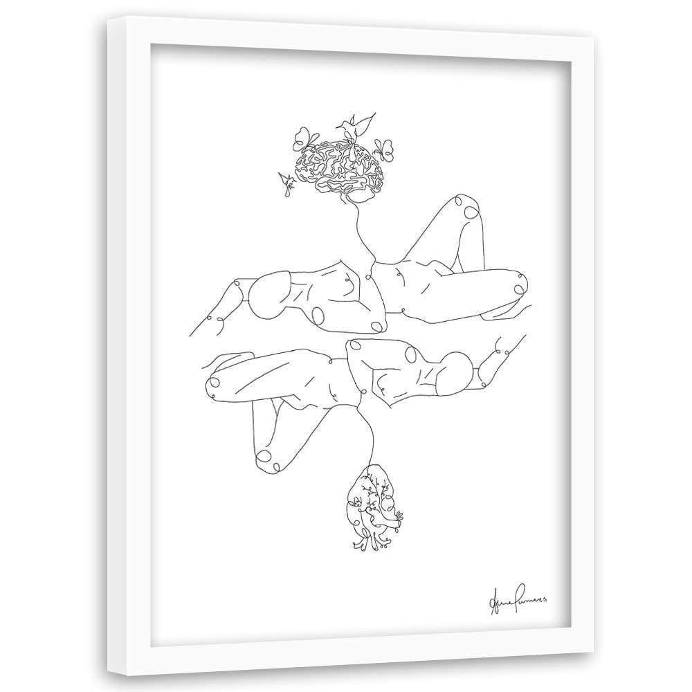 Glezna baltā rāmī - Heart And Mind Home Trends DECO