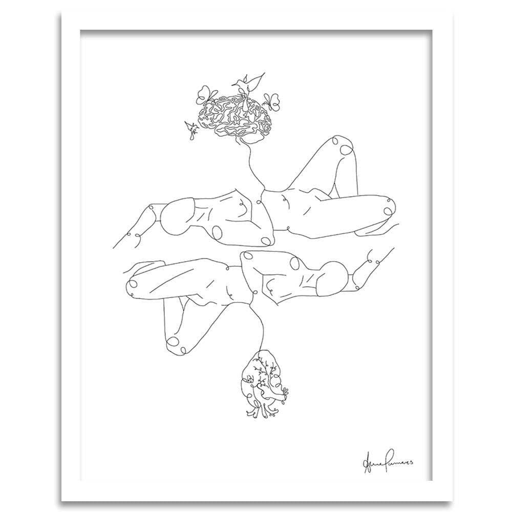 Glezna baltā rāmī - Heart And Mind Home Trends DECO