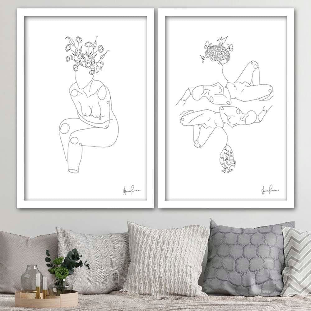 Glezna baltā rāmī - Heart And Mind Home Trends DECO