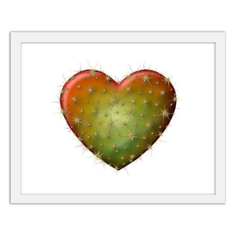 Glezna baltā rāmī - Heart with thorns Home Trends DECO