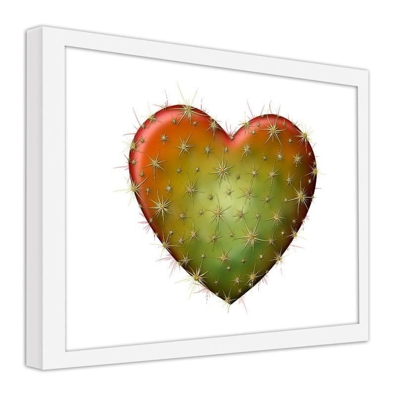 Glezna baltā rāmī - Heart with thorns Home Trends DECO