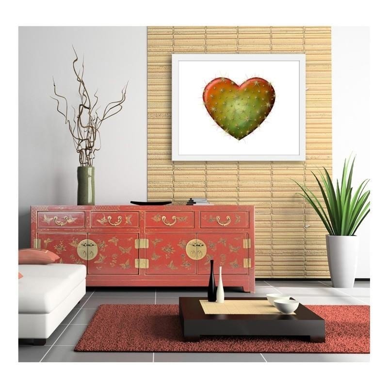 Glezna baltā rāmī - Heart with thorns Home Trends DECO