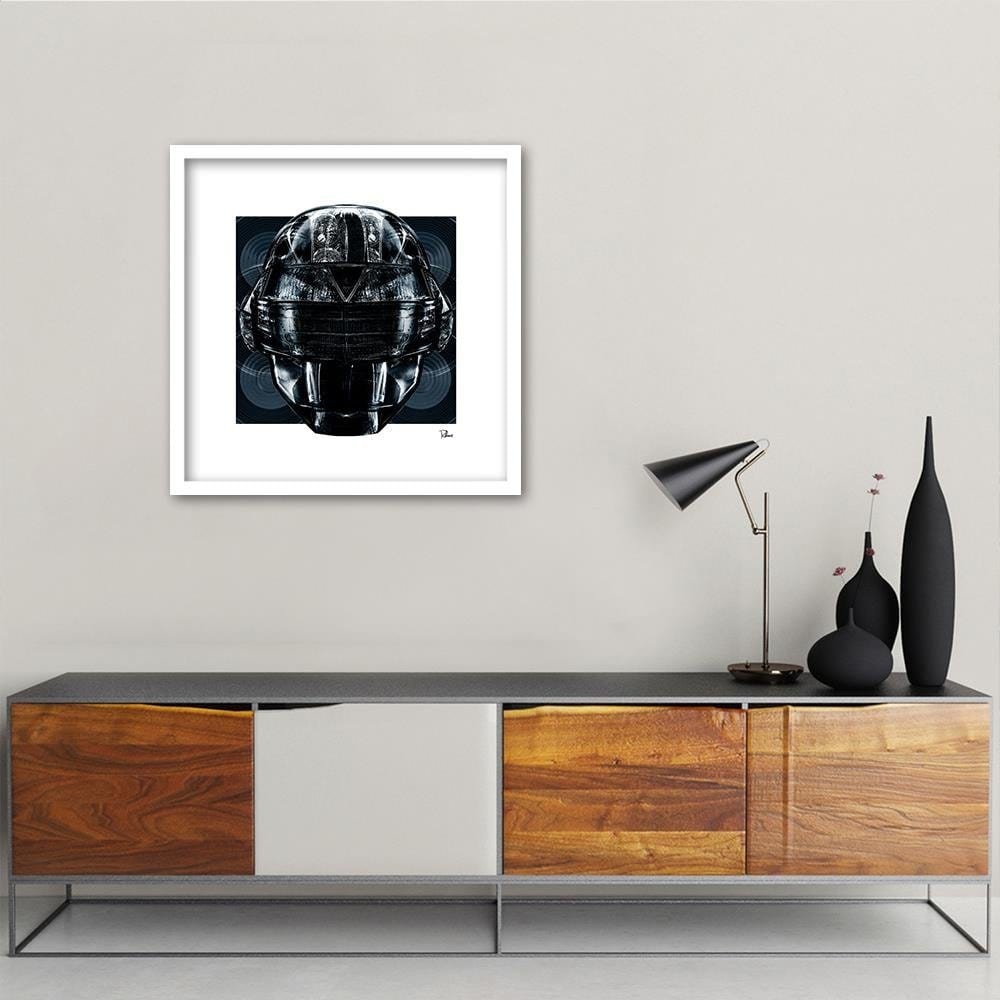 Glezna baltā rāmī - Helmet Music  Home Trends DECO